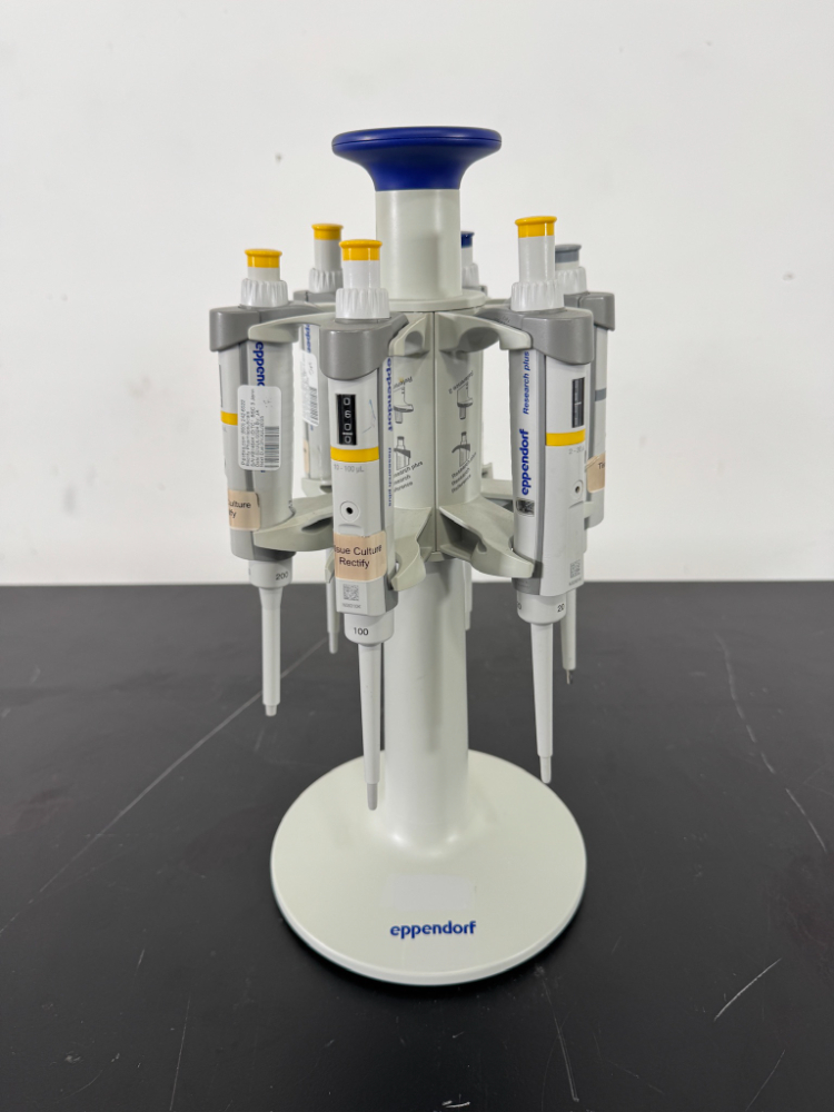 Image of Eppendorf Research Plus Single Channel Pipettes w/Stand - Quantity 6